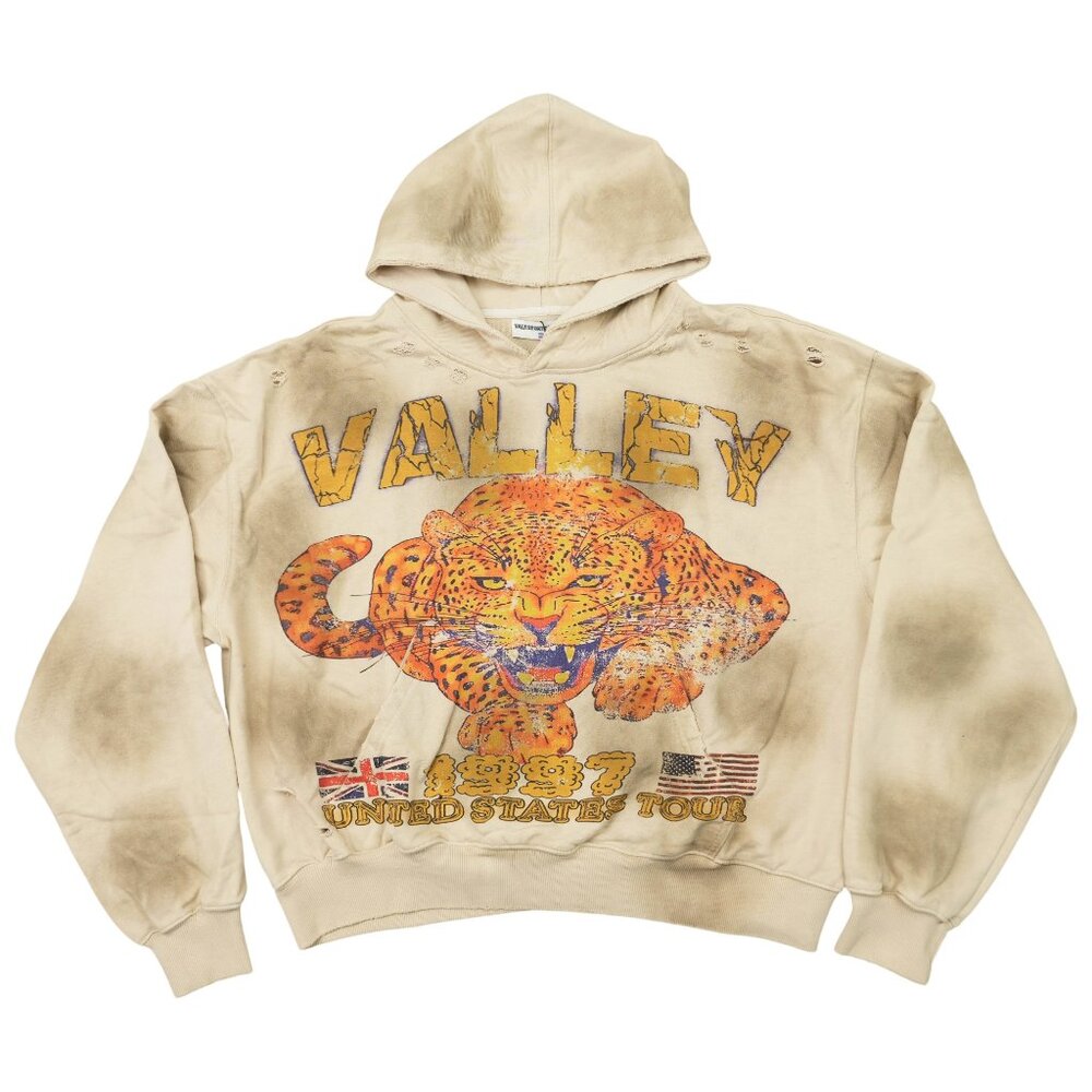 Vale Forever Tour Cheetah Pullover Hoodie Cream